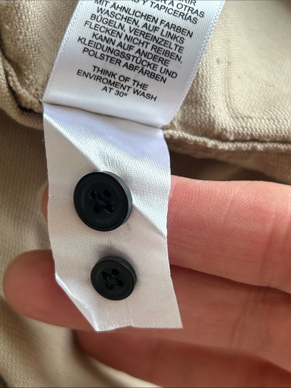ASOS Tan Casual Button-Down Long Sleeve Shirt - Picture 8 of 8